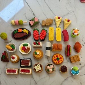 Colorful Japanese Food Erasers Set
